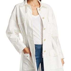 ATM Anthony Thomas Melillo Paper Cotton Coat Chalk - NEW